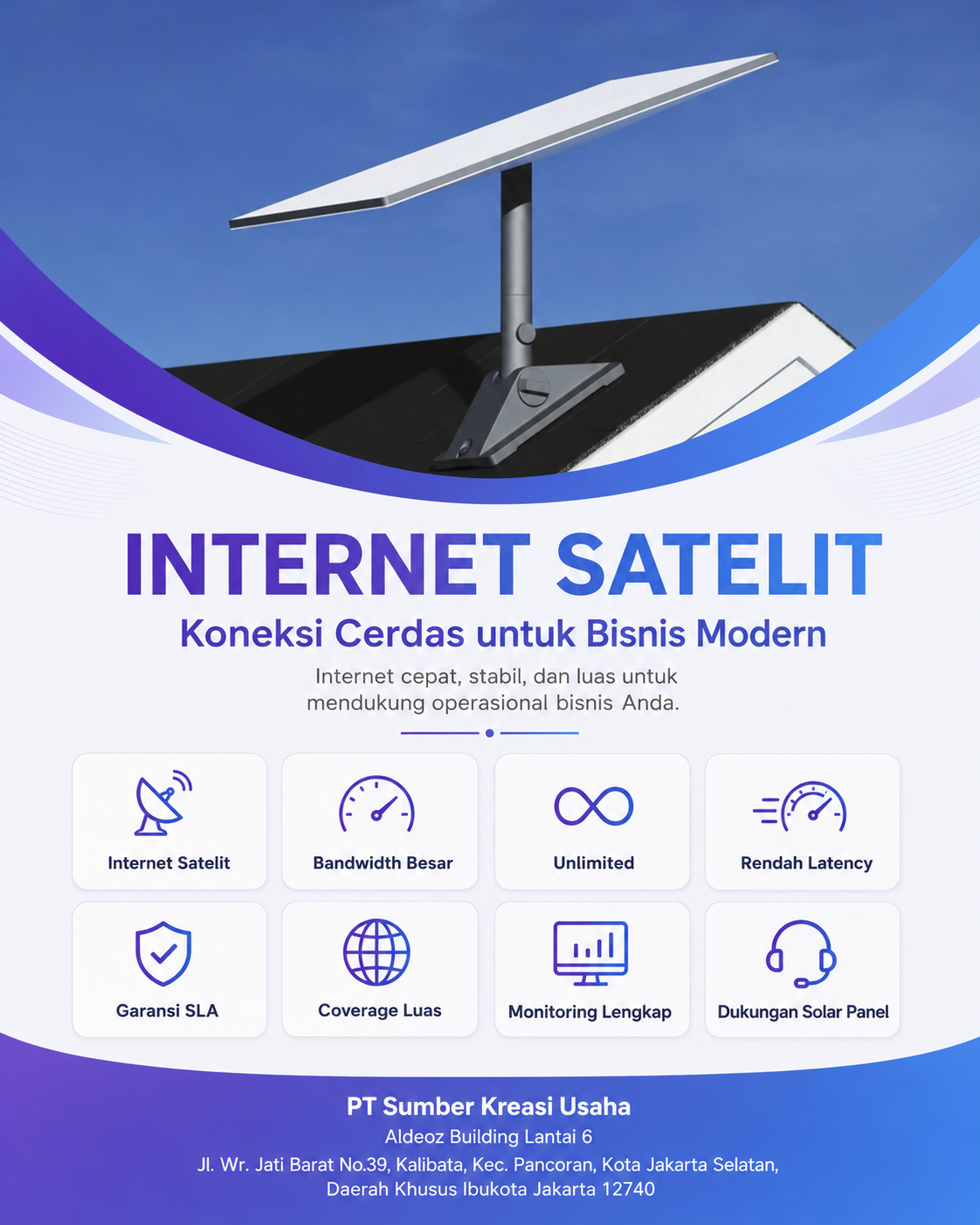 Brosur Internet Satelit — PT Sumber Kreasi Usaha